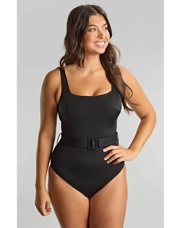 Panache Swim Signature Black Serena Square Neck Wired Swimuit