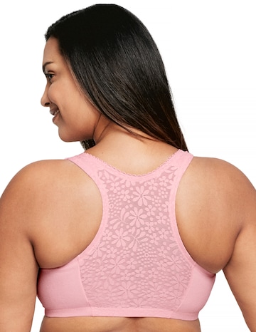 Glamorise Plus Size Front-Fastening Cotton T-Back 1908