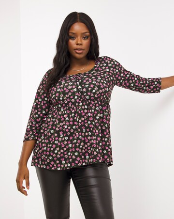 black longline blouse