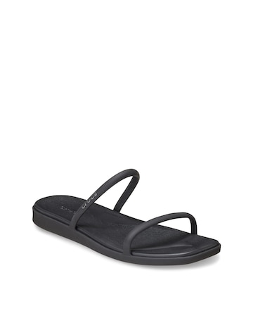 Crocs Black Miami Two Strap Sandal - Standard Fit