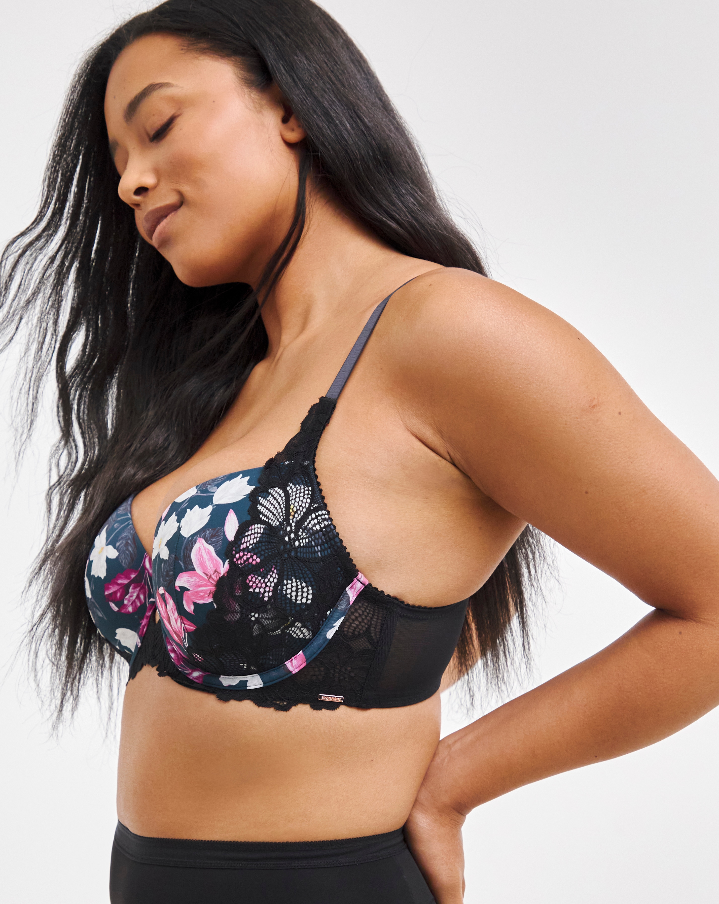 Dorina Curves Magnolia Balcony Bra - Ink - Size 32D - Women's