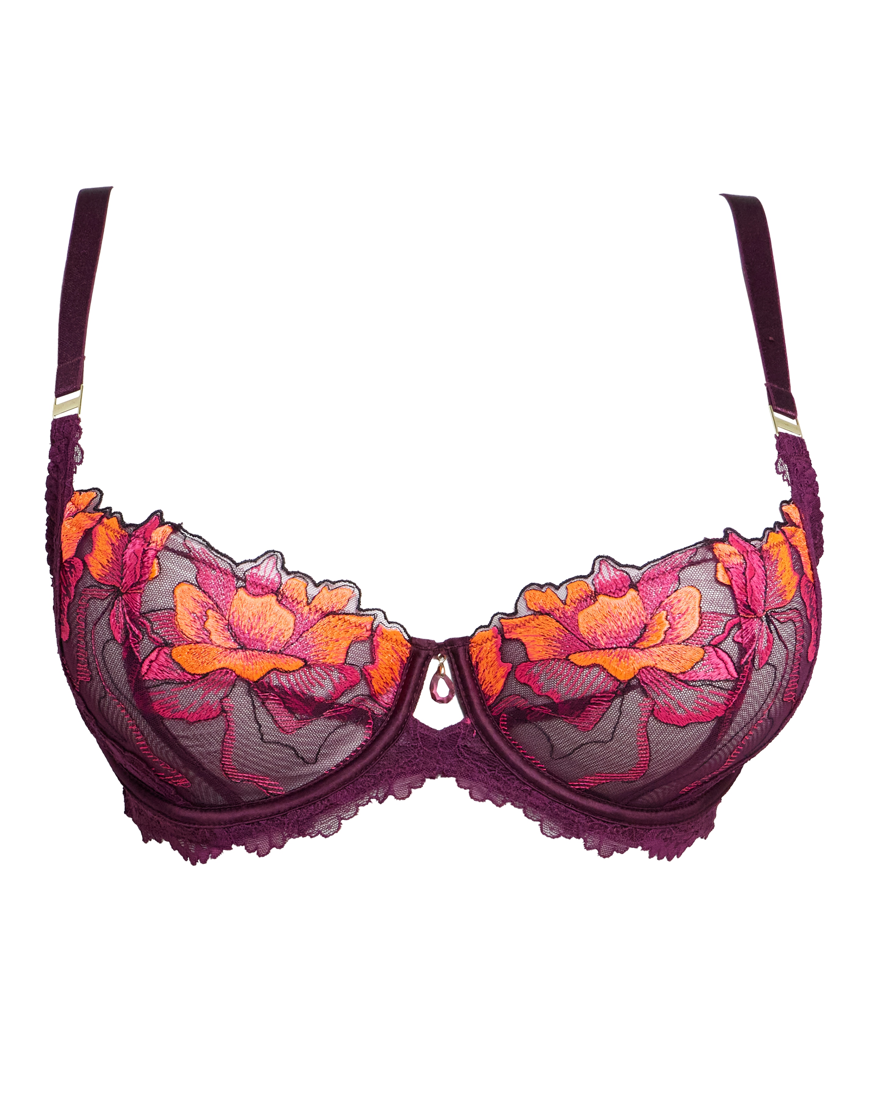 Ann Summers DD+ Luminescent DD Plus Bra In Purple multi-coloured | UK Size 32DD Women's