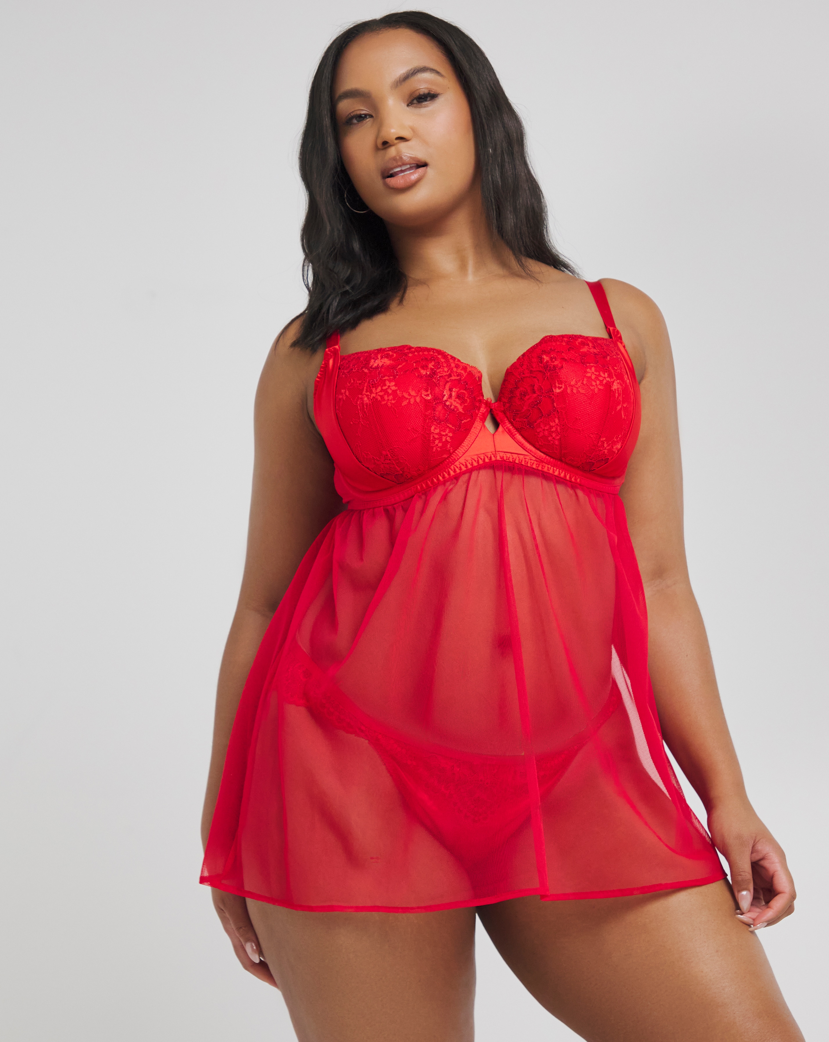 Ann Summers DD+ Honoured Babydoll In Red | UK Size 10 D/DD Women's