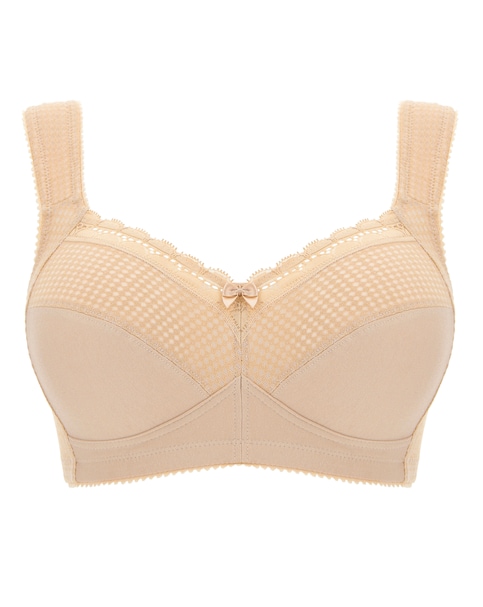 Miss Mary of Sweden Diamond Non Wired Cotton Bra Skintone