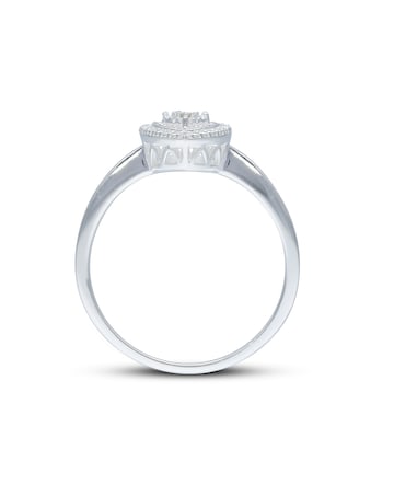 Sterling Silver Diamond Heart Ring