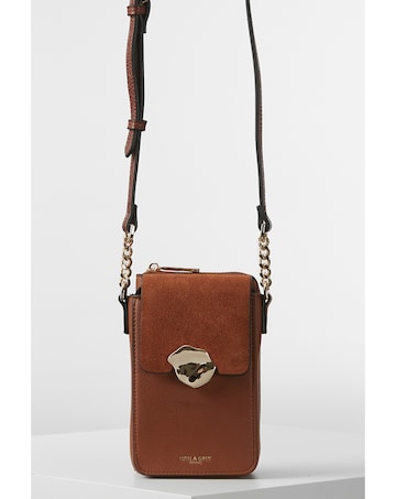 Luella Grey Zoe Conker Phone Crossbody  Bag