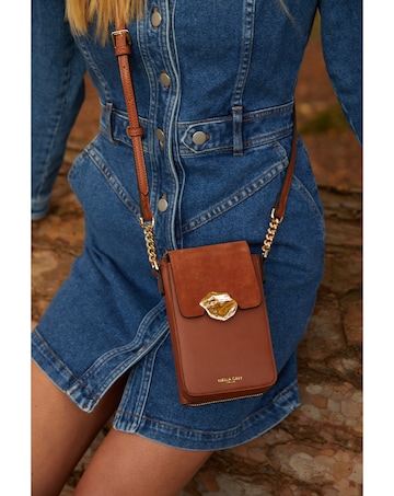 Luella Grey Zoe Conker Phone Crossbody  Bag