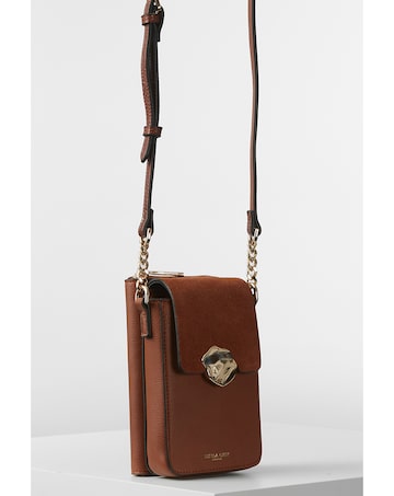 Luella Grey Zoe Conker Phone Crossbody  Bag