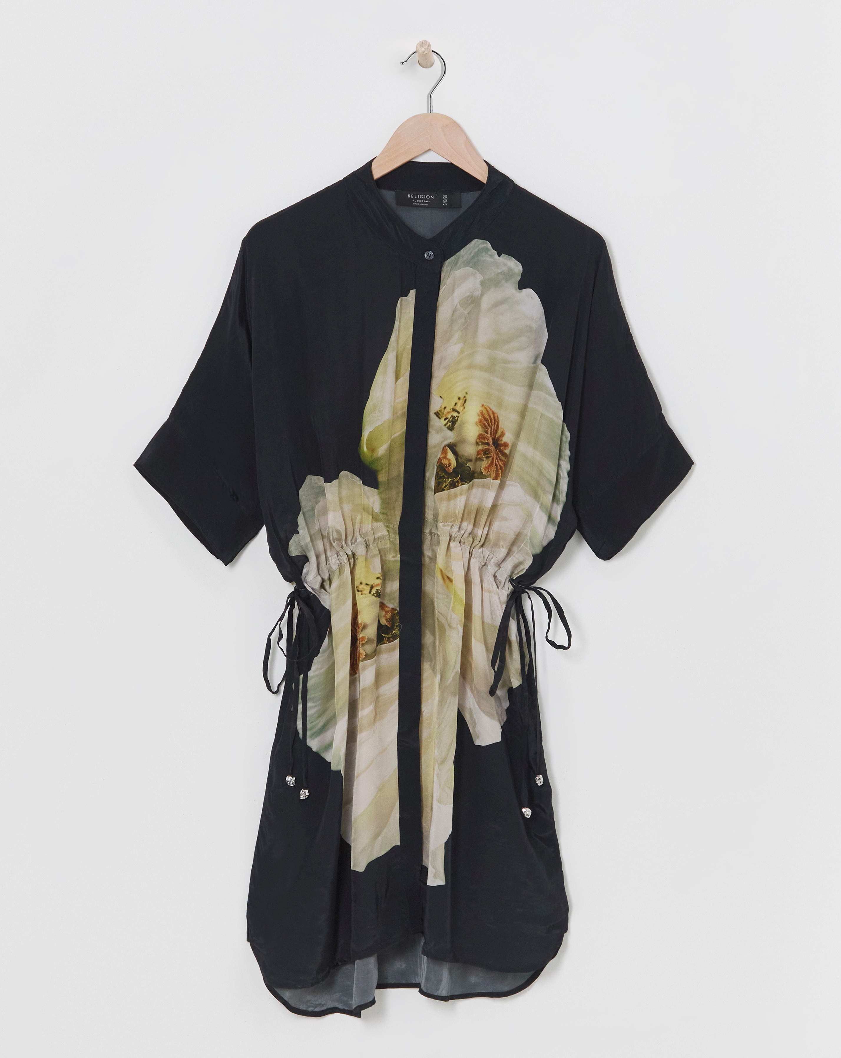 Religion Grandad Collar Tunic Dress