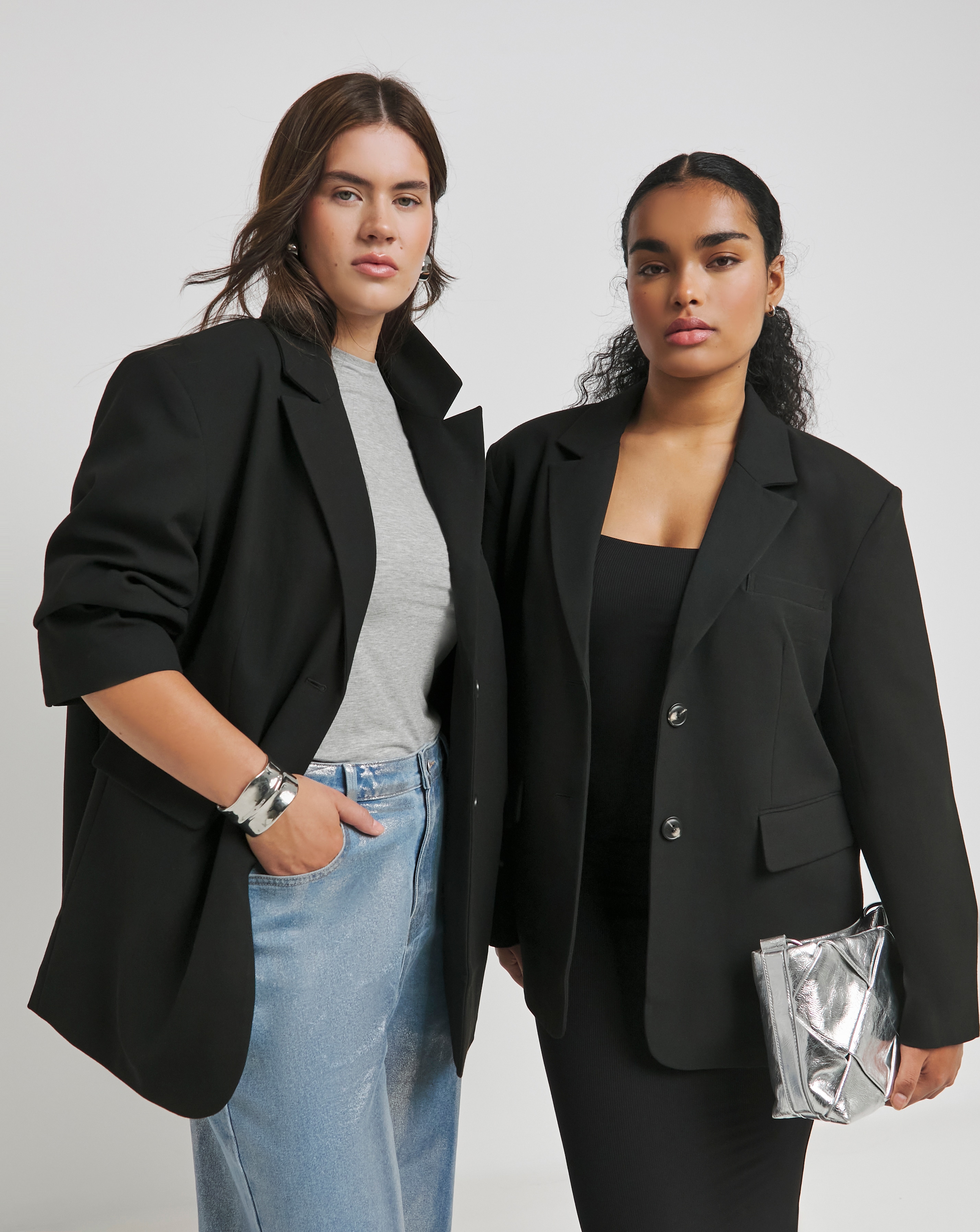 TALA Black Oversized Boxy Blazer