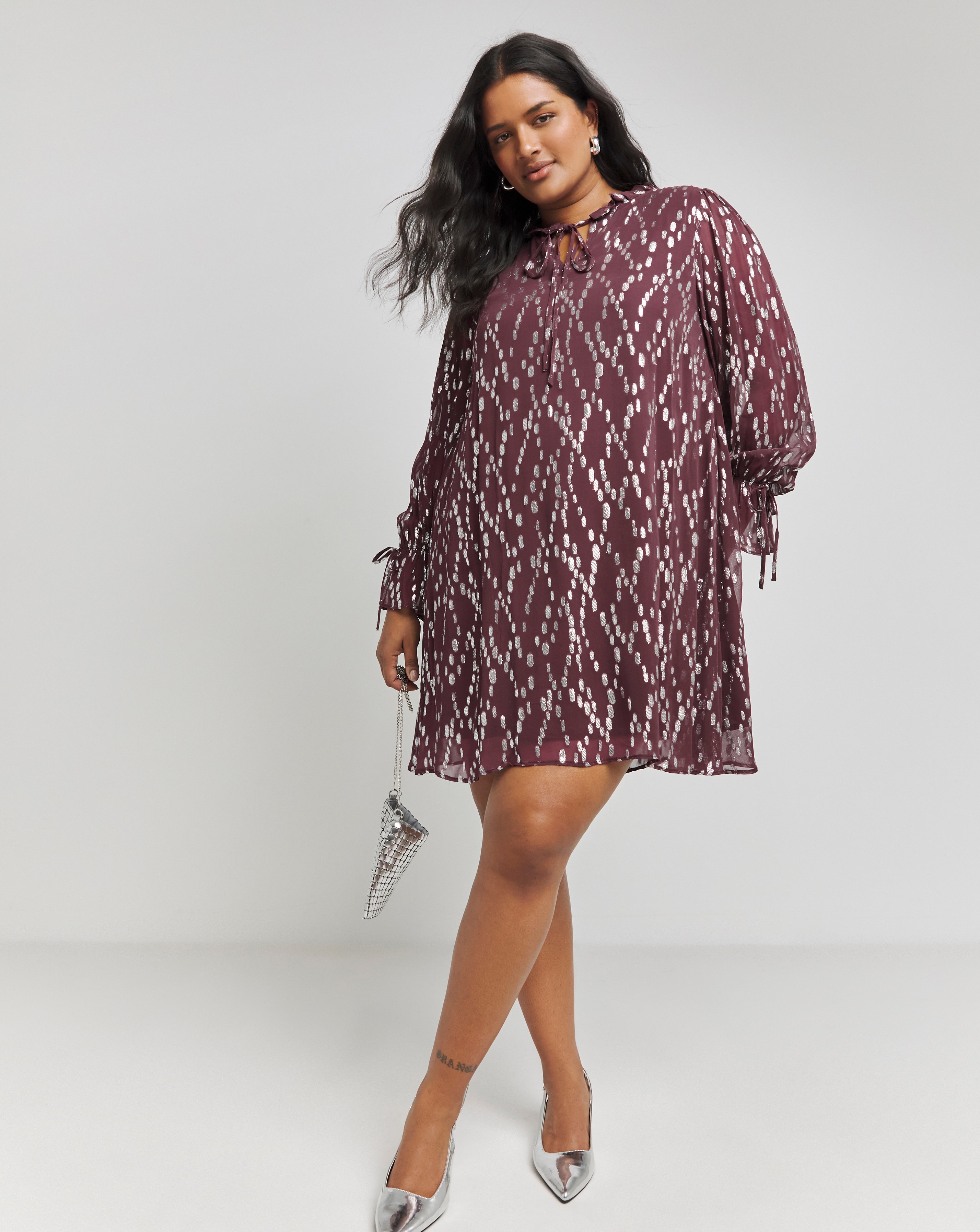 Lovedrobe Purple Swing Dress