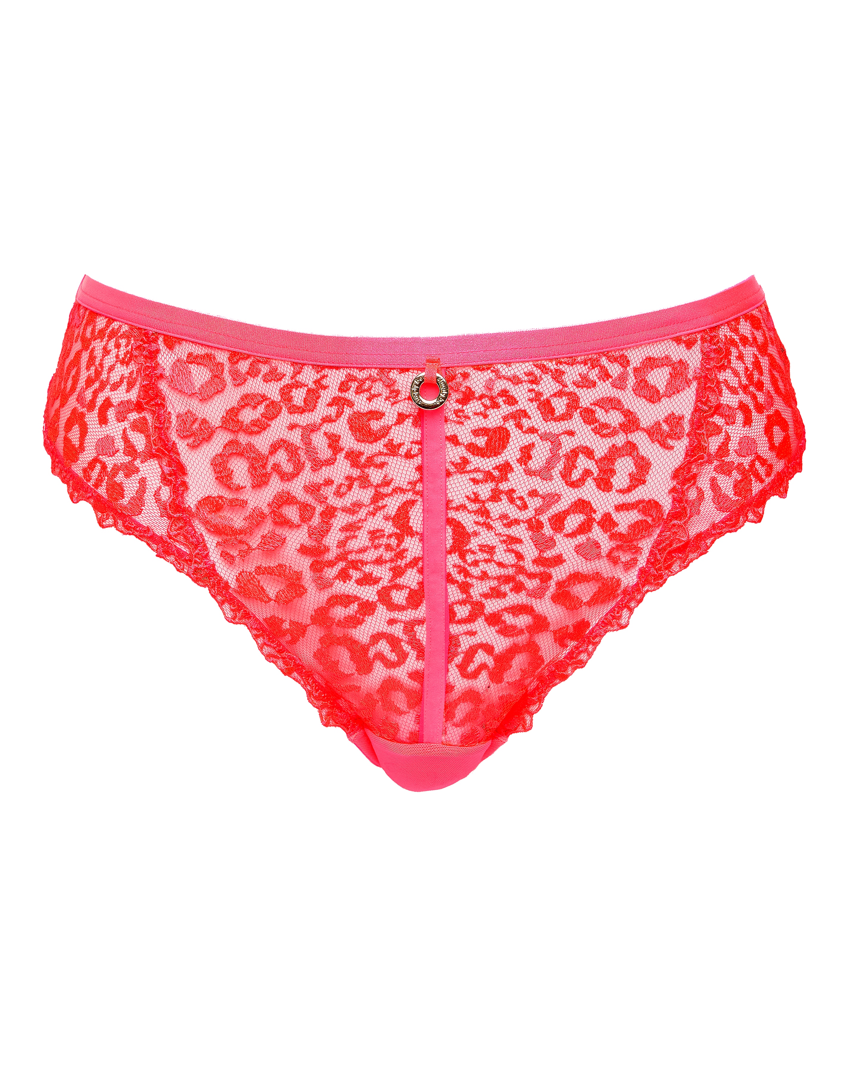 Simply Be Neon Animal Embroidery Thong In Neon pink | UK Size 14 Women's