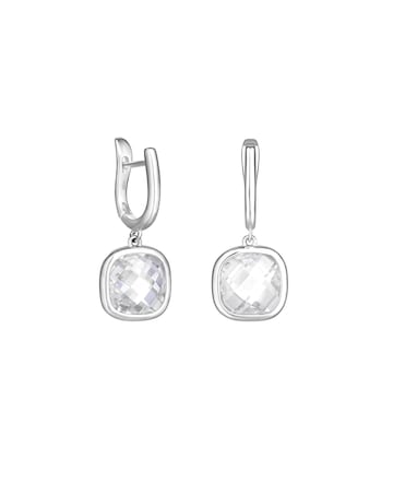 Simply Silver Sterling Silver 925 Cubic Zirconia Hoop Earrings