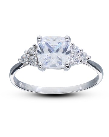 9ct White Gold Cubic Zirconia Ring