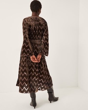 Monsoon Keisha Velvet Midi Dress