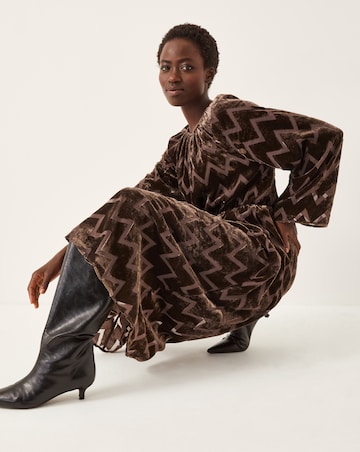 Monsoon Keisha Velvet Midi Dress