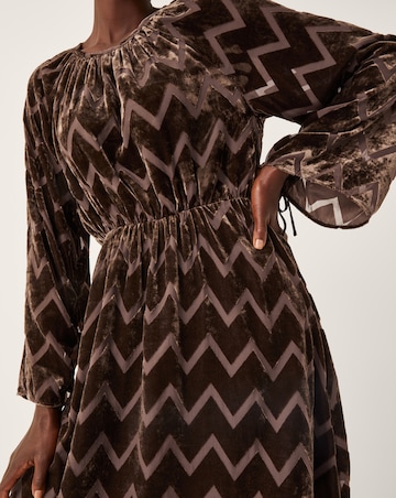 Monsoon Keisha Velvet Midi Dress