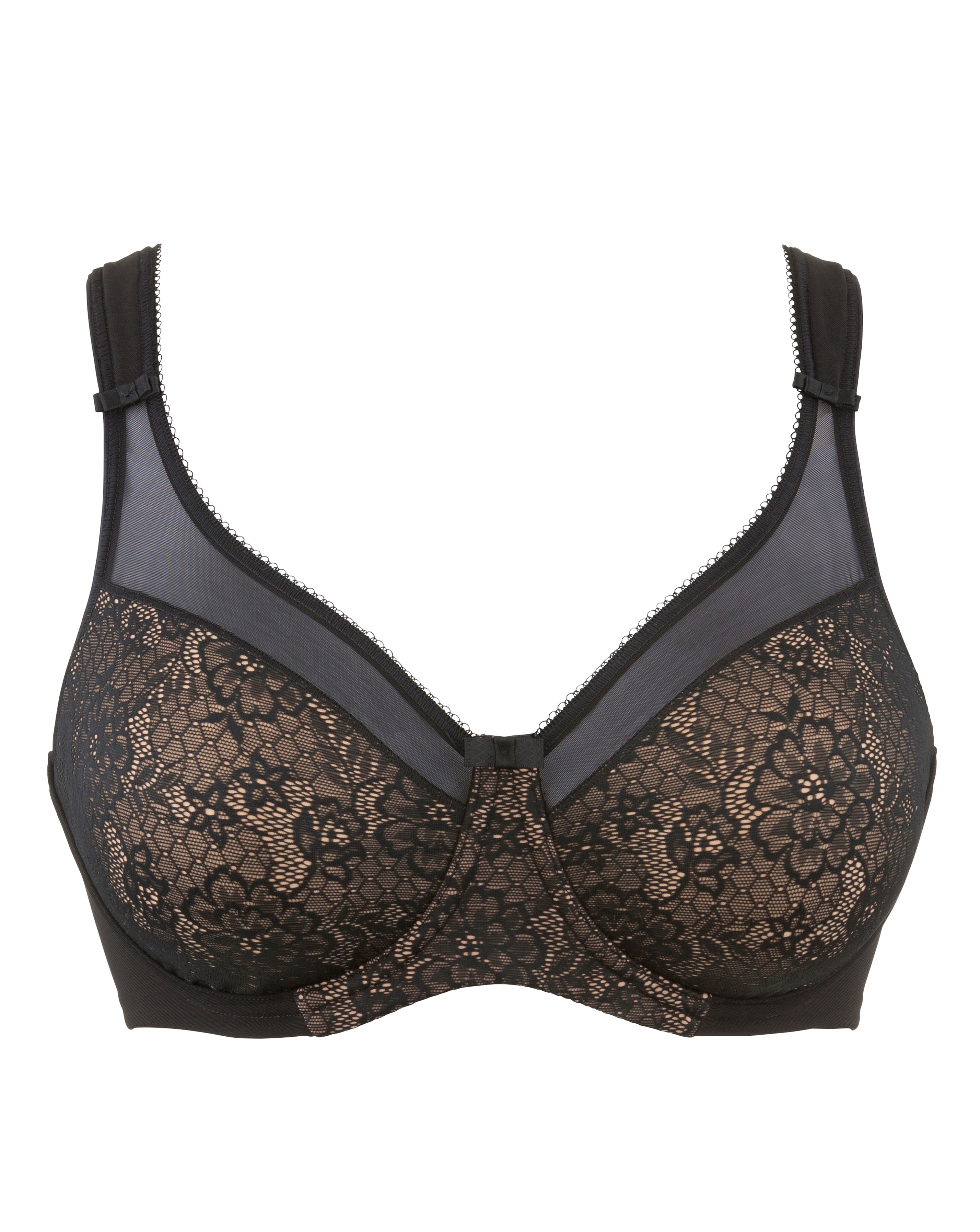 Berlei Beauty Lace Minimiser Bra Blk/Nud