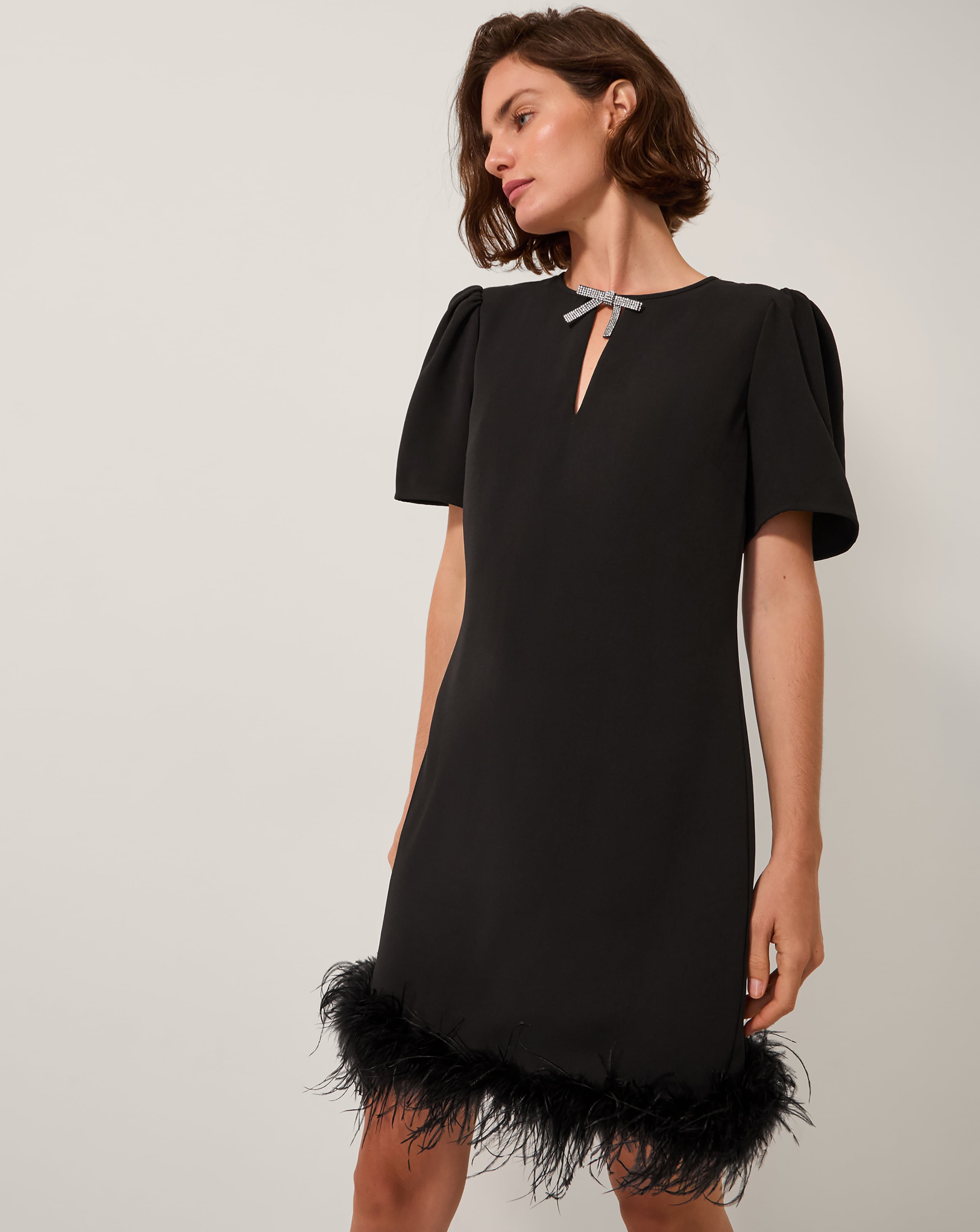 New In - Monsoon Arlette Feather Mini Dress