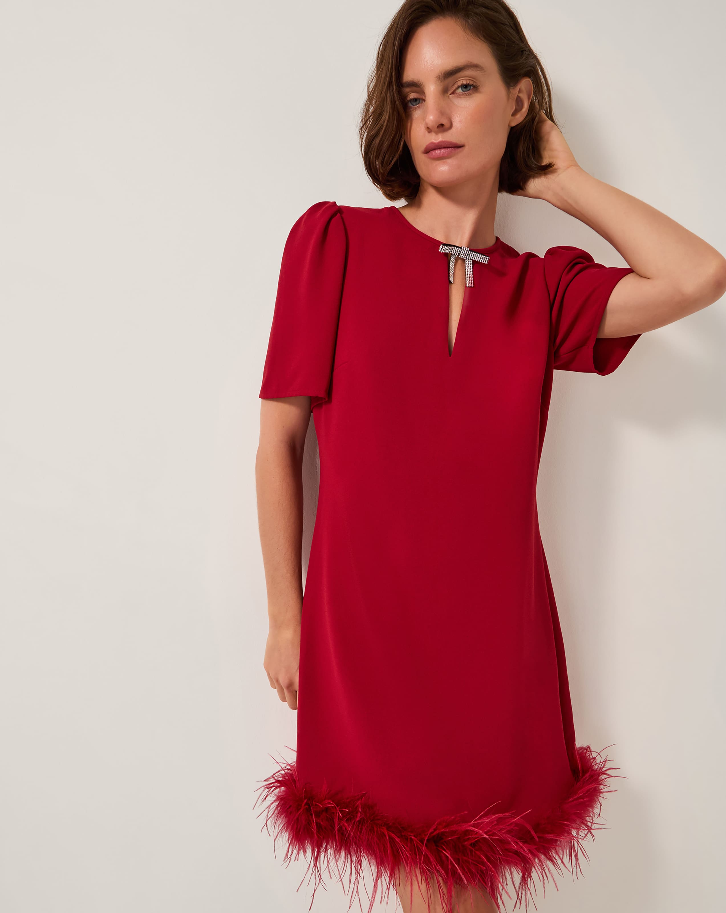 New In - Monsoon Arlette Feather Mini Dress