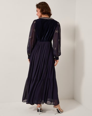Monsoon Joanna Velvet Maxi Dress