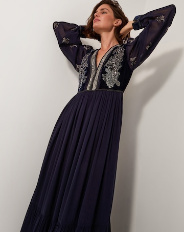 Monsoon Joanna Velvet Maxi Dress