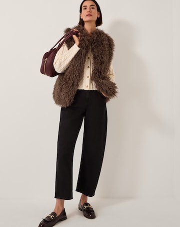 Monsoon Maeve Shaggy Faux Fur Gilet