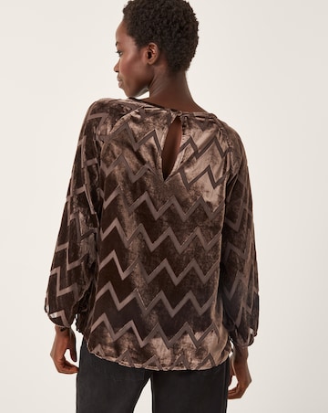 Monsoon Keisha Geometric Velvet Top