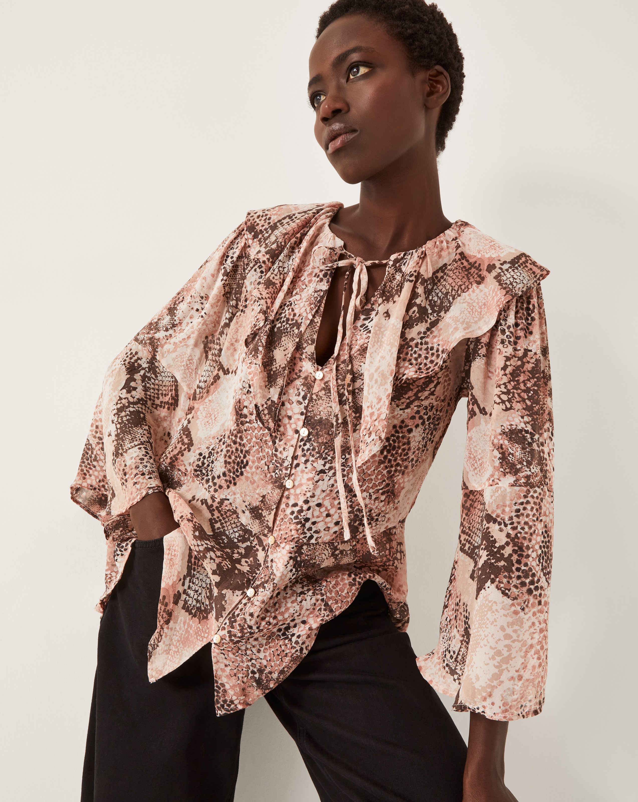 New In - Monsoon Synthia Snake Print Blouse