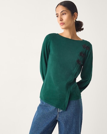 Monsoon Sofia Asymmetrical Button Jumper