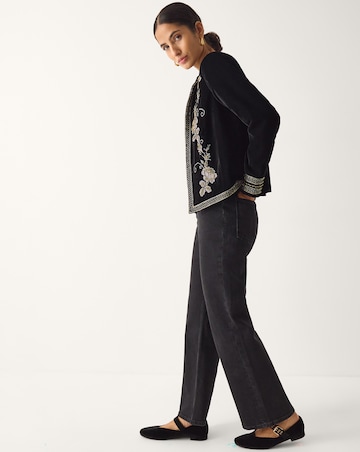 Monsoon Heather Floral Velvet Jacket