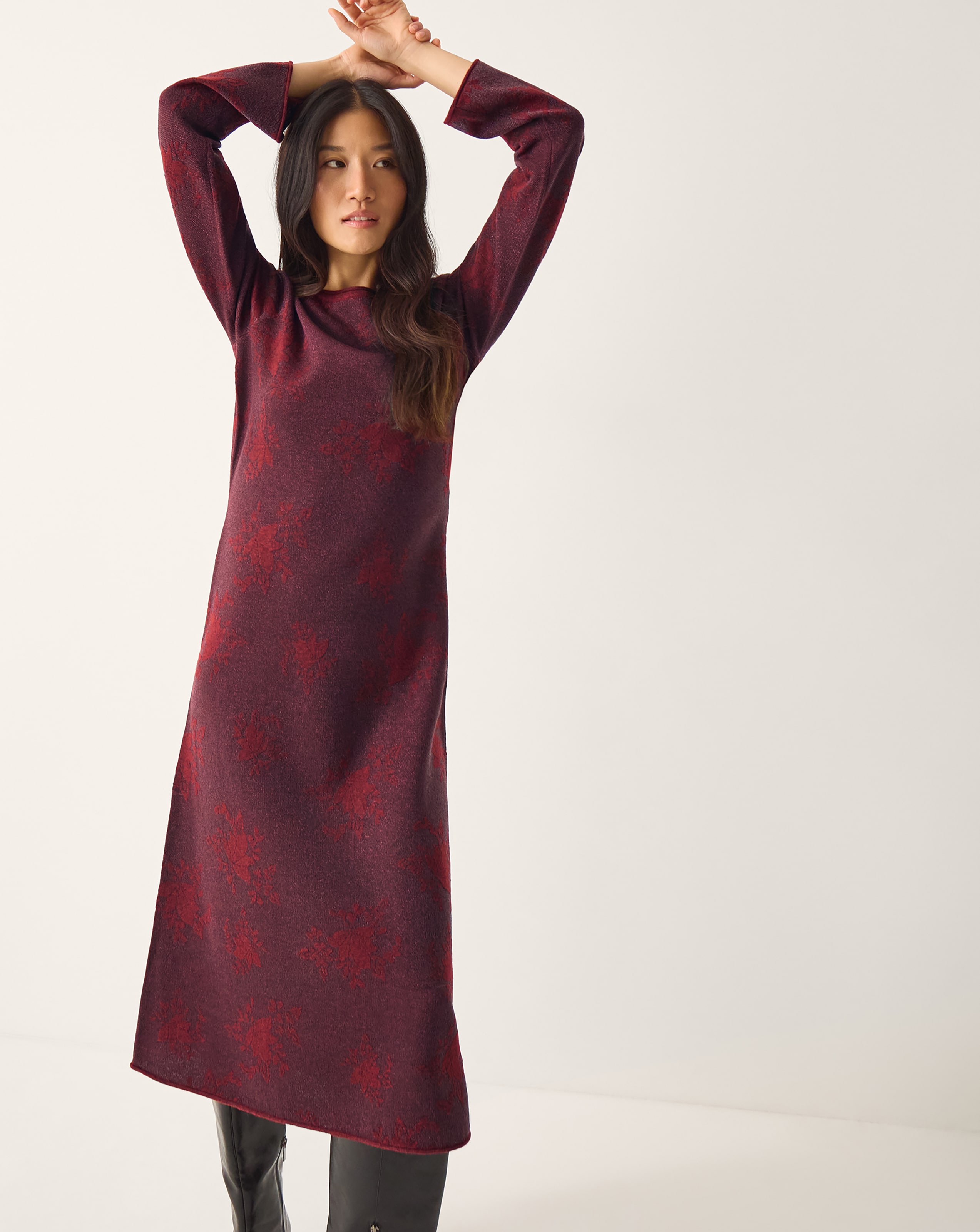 New In - Monsoon Fianna Floral Knit Midi Dress