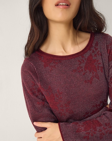 Monsoon Fianna Floral Knit Midi Dress