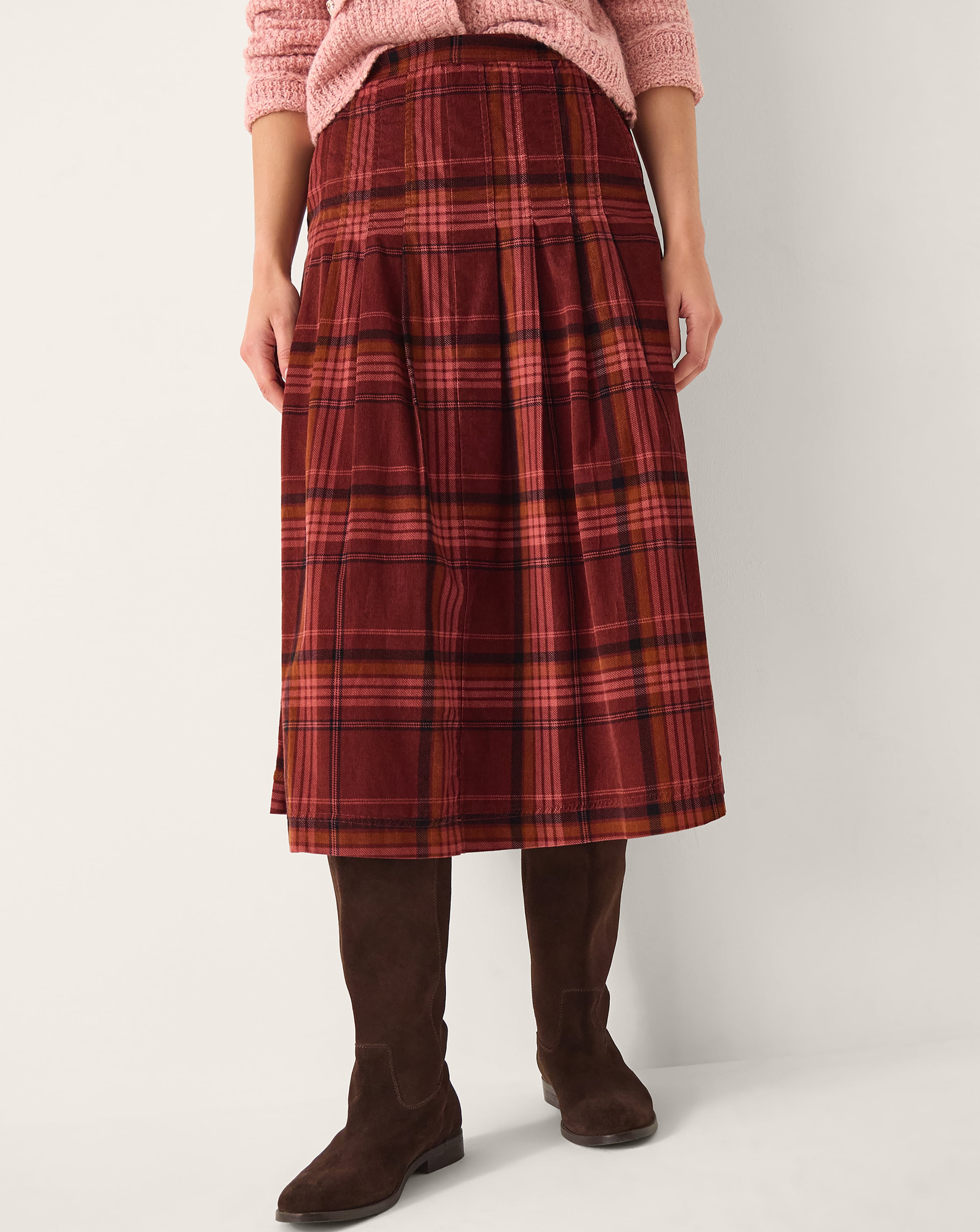 New In - Monsoon Charly Check Midi Skirt
