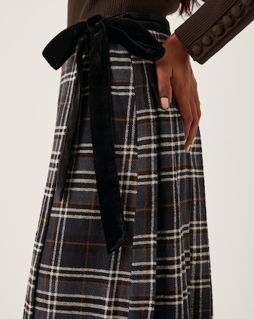 Monsoon Rue Tartan Wrap Midi Skirt