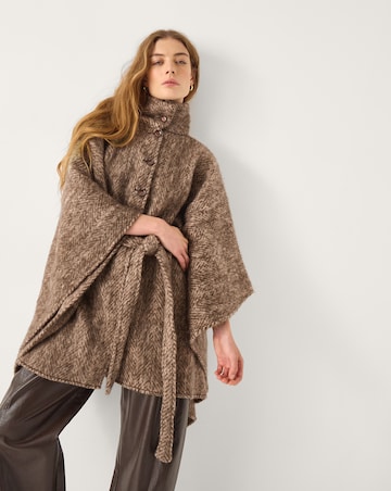 Monsoon Cara Herringbone Knit Cape