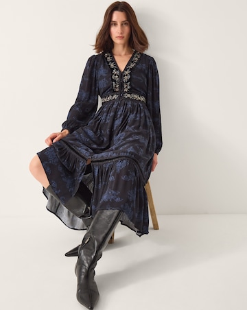 Monsoon Kelly Floral Print Midi Dress