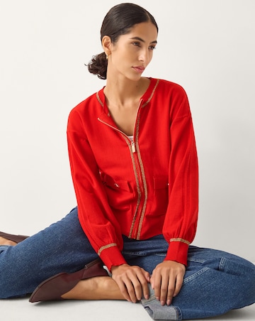 Monsoon Nolan Knit Bomber Jacket