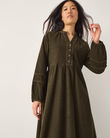 Monsoon Zola Ric Rac Corduroy Midi Dress