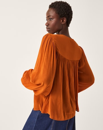 Monsoon Jenna Embroidered Blouson Blouse