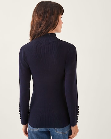 Monsoon Ruby Ribbed Polo Neck Jumper