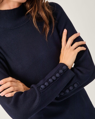 Monsoon Ruby Ribbed Polo Neck Jumper