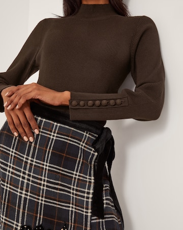 Monsoon Ruby Ribbed Polo Neck Jumper