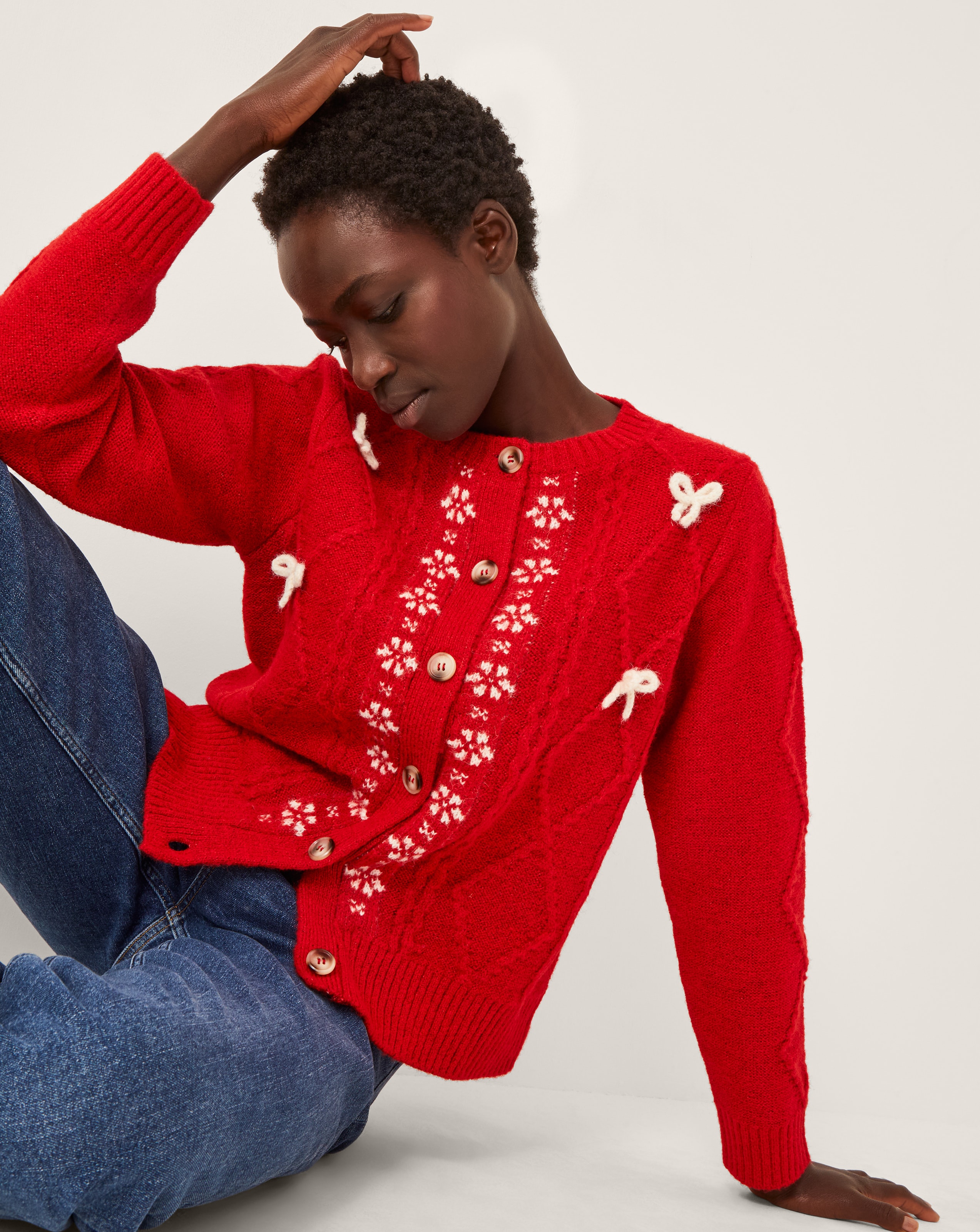 Monsoon Bray Asymmetrical Button Jumper