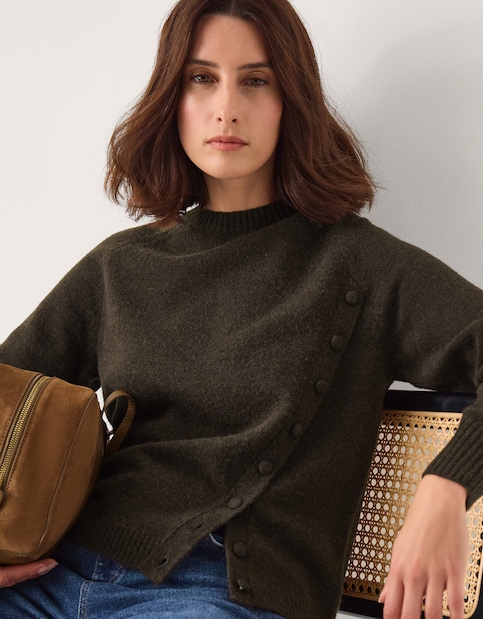 Monsoon Bray Asymmetrical Button Jumper