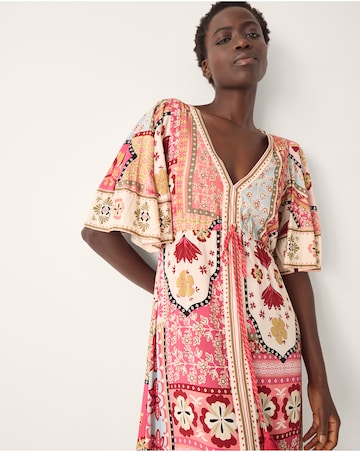 Monsoon Patti Flutter Sleeve Maxi Dress