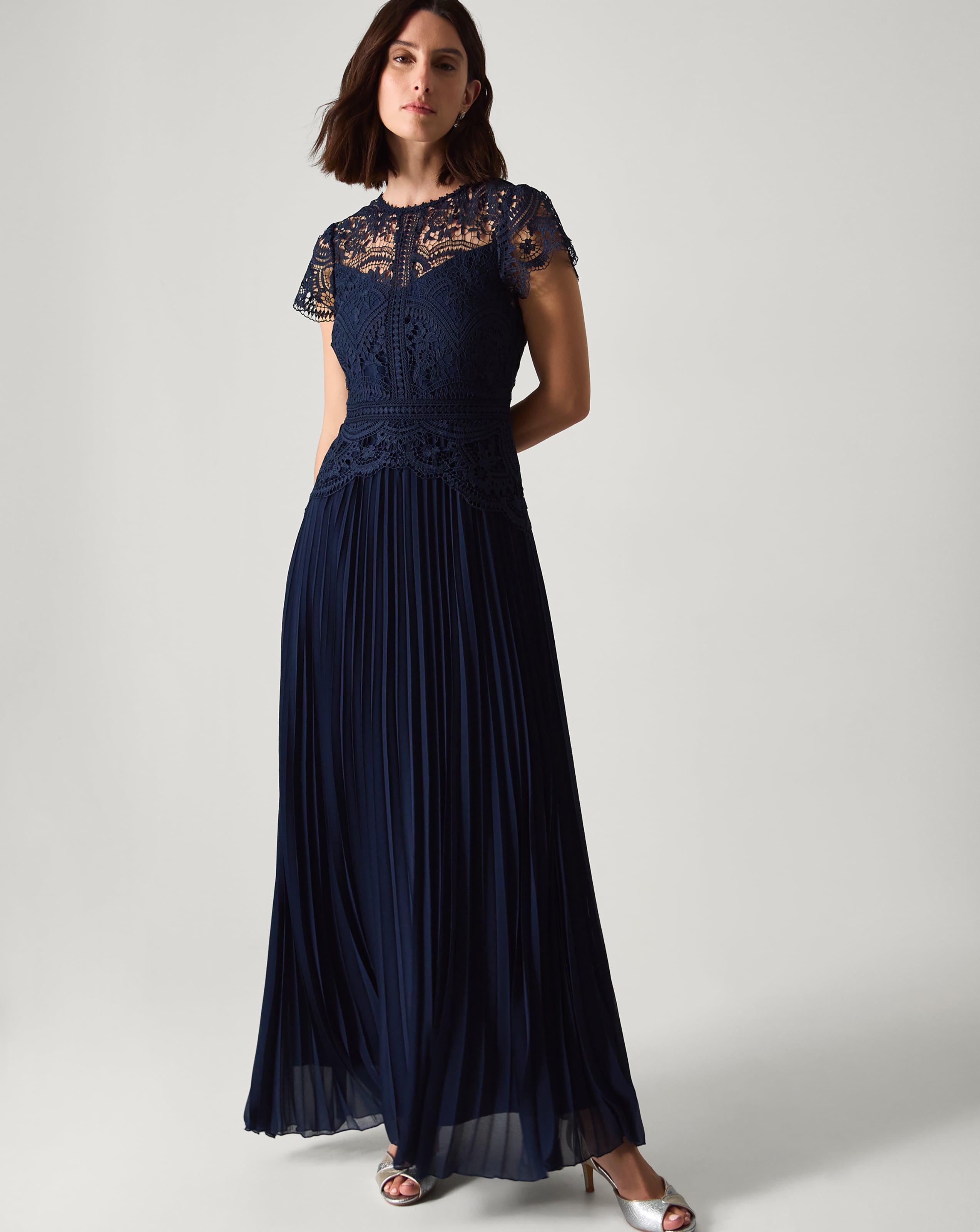 New In - Monsoon Lace Pleated Bridesmaid Dress