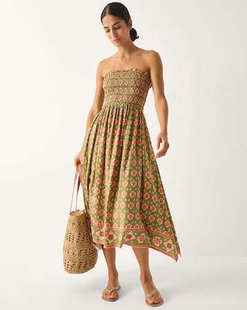 Monsoon Maddie Floral Print Midi Dress