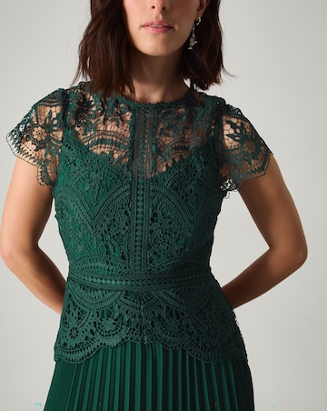 Monsoon Lace Pleated Bridesmaid Dress