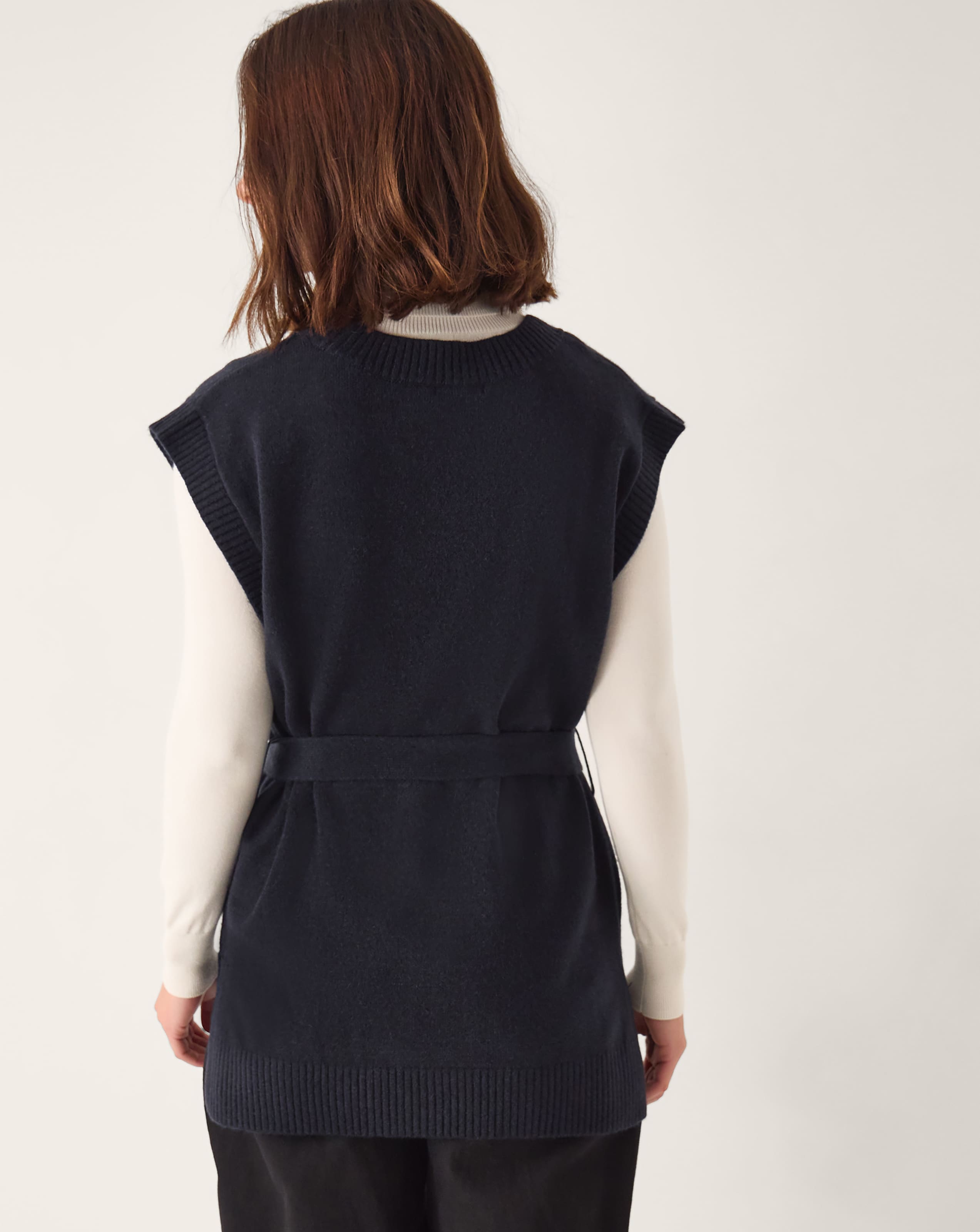 New In - Monsoon Cohen Tie Waist Cable Knit Vest